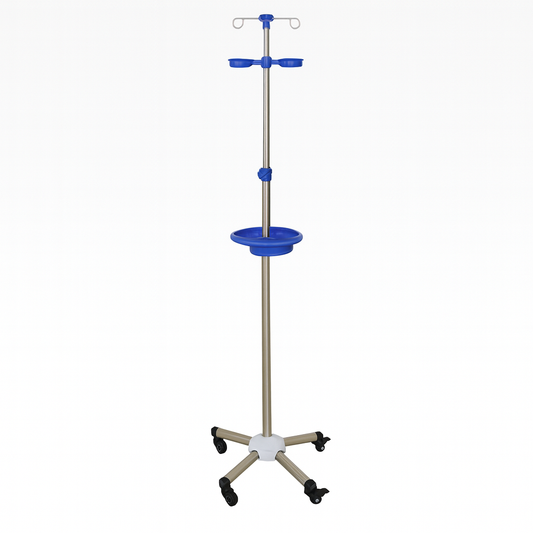 HP-AB04 Stainless steel round tube pentagonal mobile infusion rack