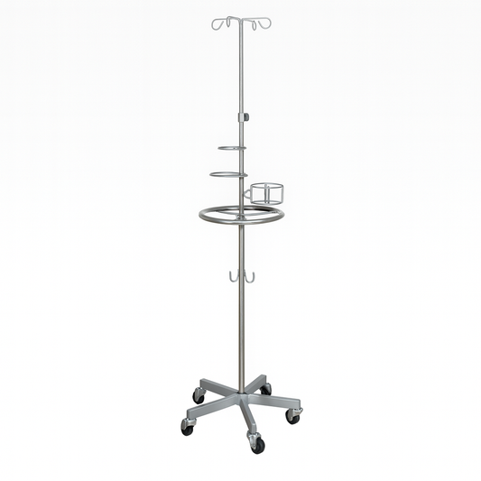 HP-AB05 Stainless steel square tube pentagonal mobile infusion rack