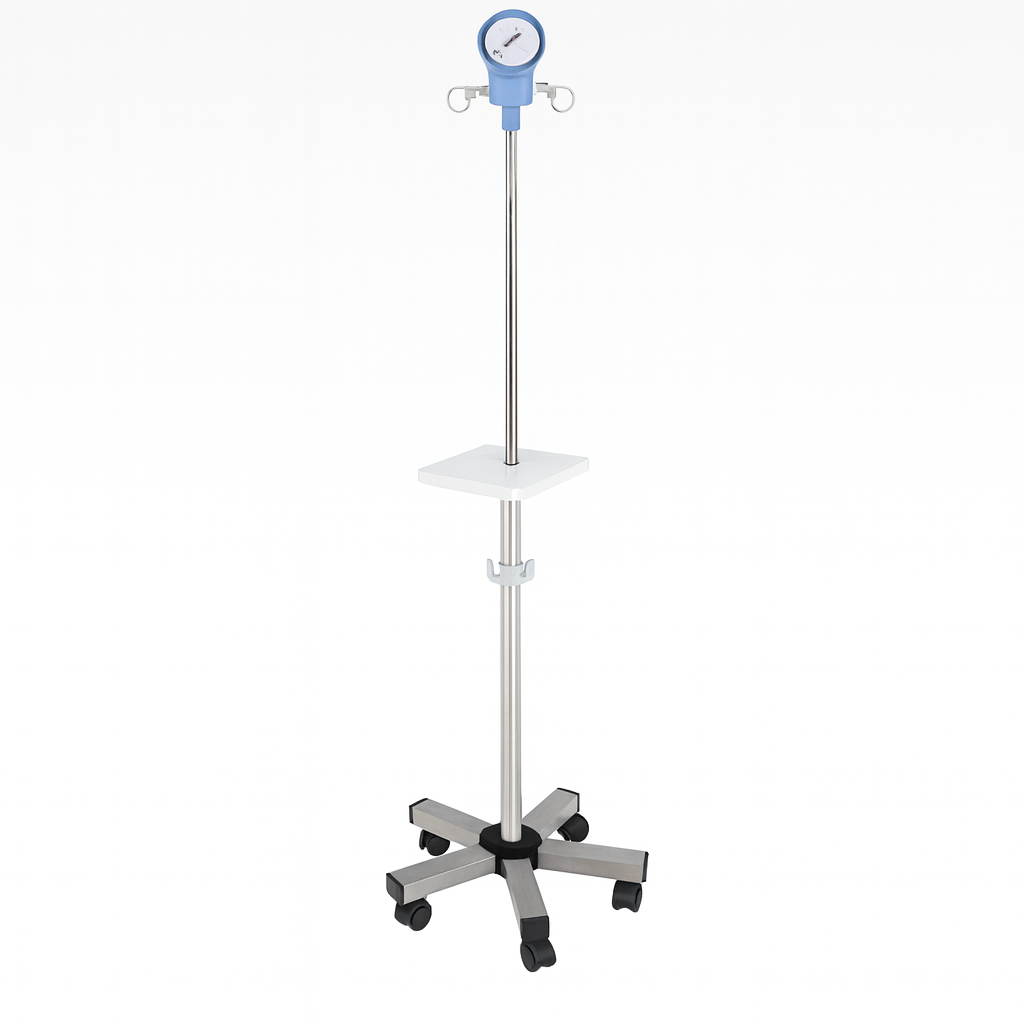 HP-AB06 Stainless steel square tube pentagonal mobile infusion rack