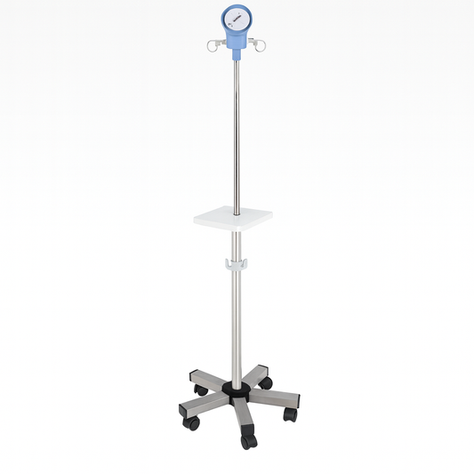HP-AB06 Stainless steel square tube pentagonal mobile infusion rack