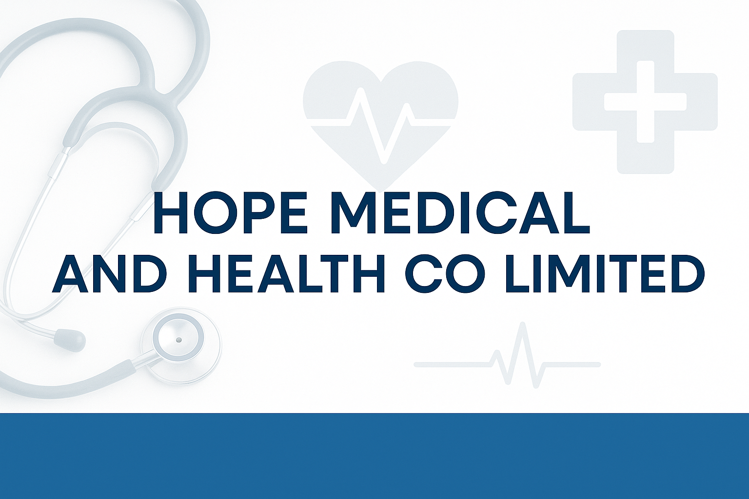 帮我生成医疗器械公司的banner,公司名字Hope Medical and Health Co Limited
